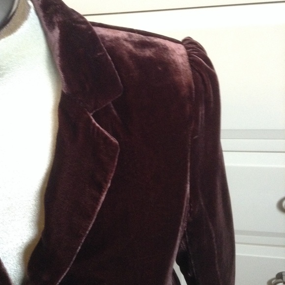 PURSUITS LTD brown velvet vintage style jacket 4 P - Picture 3 of 6